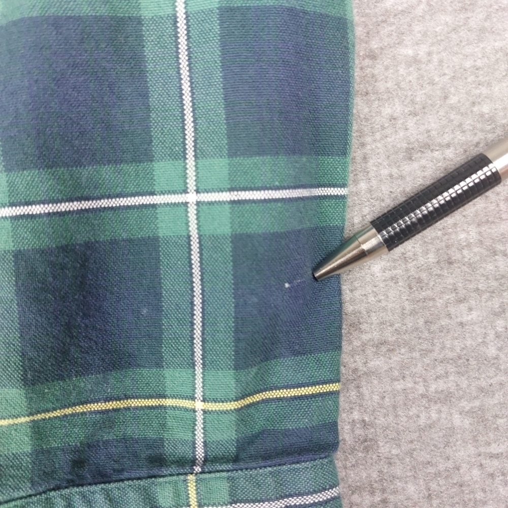 RALPH LAUREN MENS BLUE GREEN YELLOW TARTAN PLAID CLASSIC FIT BUTTON DOWN SHIRT S - Picture 7 of 9